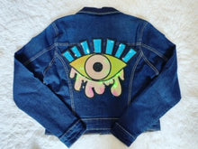 Load image into Gallery viewer, JEAN JACKET SEQUIN EYE
