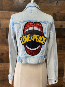 JEAN JACKET LOVE & PEACE